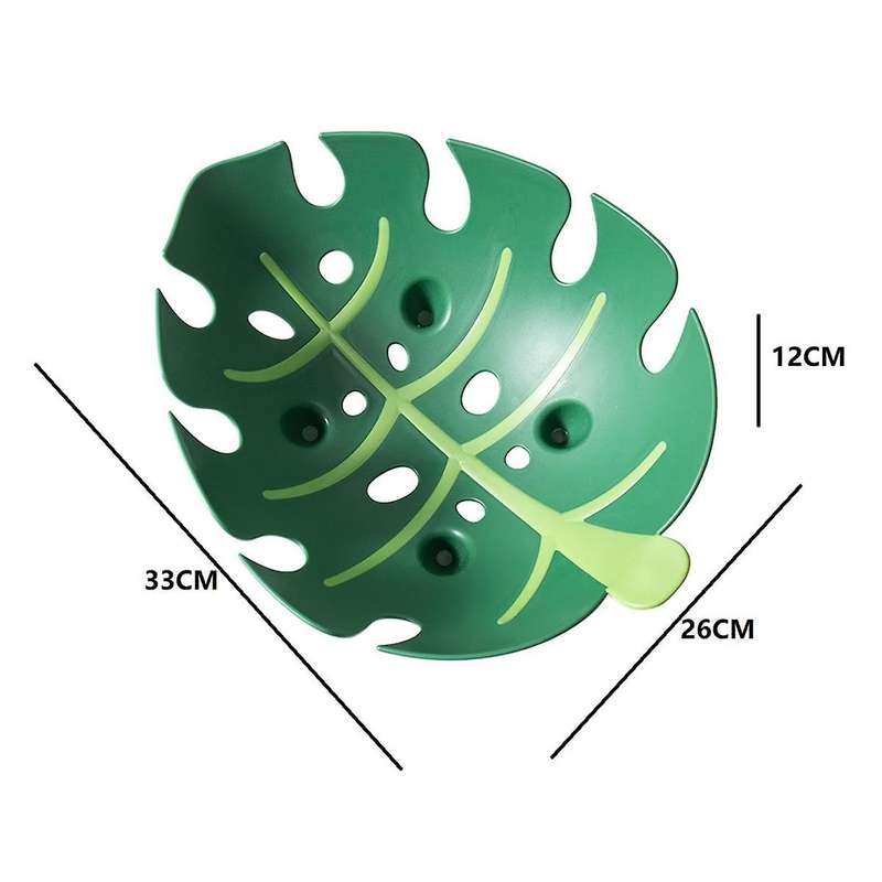 Home Decor Leaf Shaped Storage Tray Dish Kitchen Organization Accessory Fruit Food Container Modern