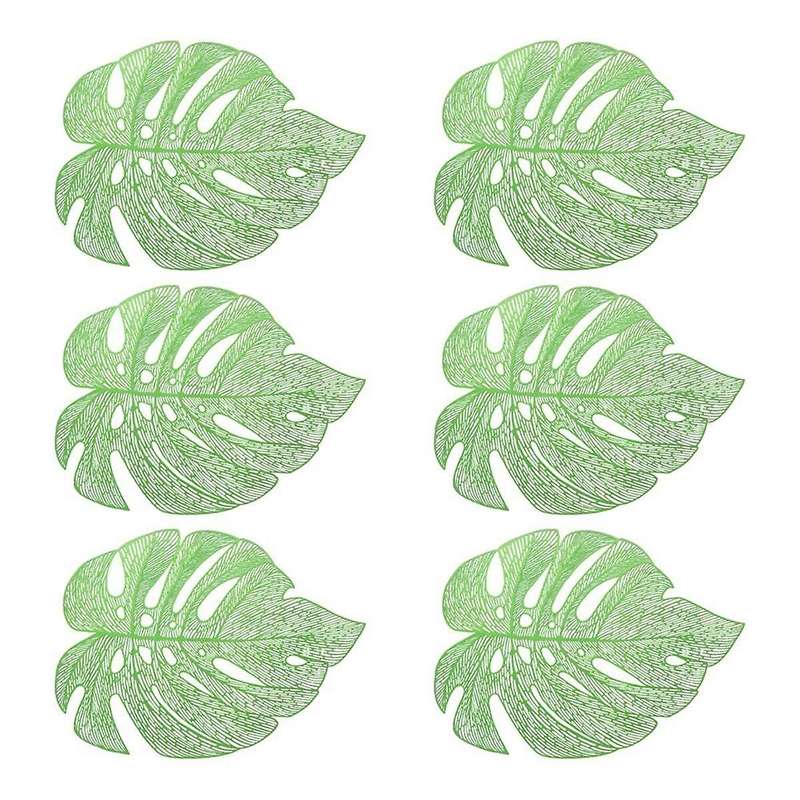 Hollowed-out Leaf Place Mats for Dining Table Mats for Holiday Party Wedding Accent Centerpiece Dinn