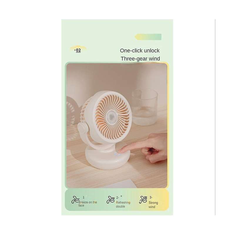 Home Office Camping Multi-functional Portable Fan Night Lighting Can Be Hung with Three-speed Usb F