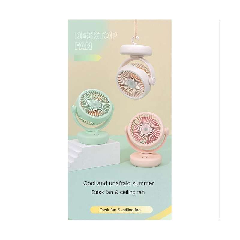 Home Office Camping Multi-functional Portable Fan Night Lighting Can Be Hung with Three-speed Usb F