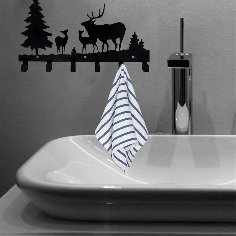 Home Metal Key Rack Holder Living Room Bedroom Kitchen Hook Hanger Rack Wall Mounted Clothes Hat Sca
