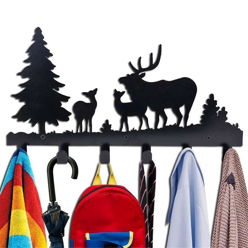 Home Metal Key Rack Holder Living Room Bedroom Kitchen Hook Hanger Rack Wall Mounted Clothes Hat Sca