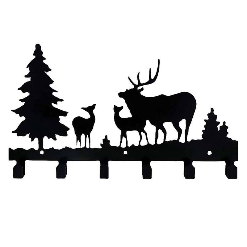 Home Metal Key Rack Holder Living Room Bedroom Kitchen Hook Hanger Rack Wall Mounted Clothes Hat Sca