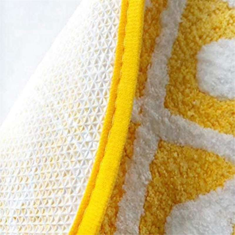 Home Entrance Rug Half Round Mat Dirt Trapping Rugs Non- Absorbent Bath Rugs Bathtub Mat for Kids