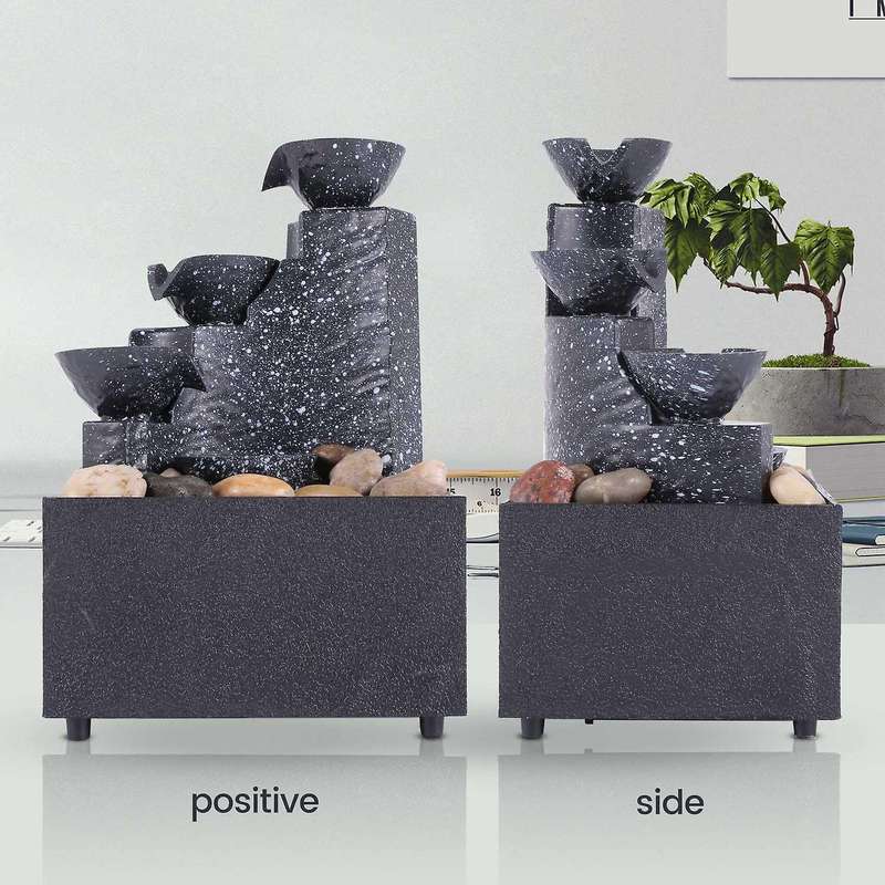 Home Office Desktop Small Fountain Lucky Flowing Water Ornaments Landscape Decoration Craft Gifts