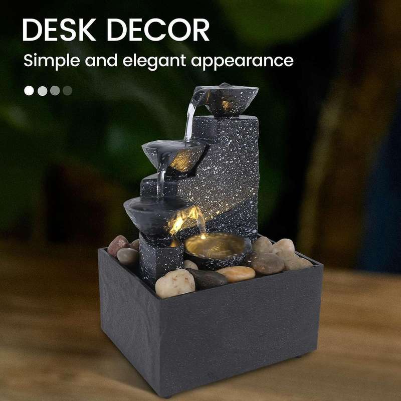 Home Office Desktop Small Fountain Lucky Flowing Water Ornaments Landscape Decoration Craft Gifts