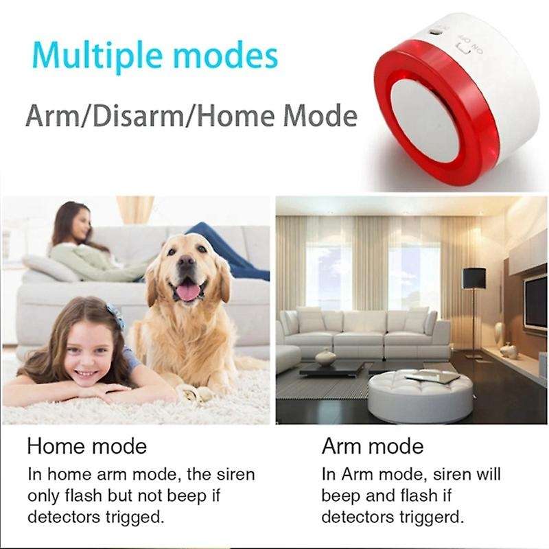 Home Security Tuya Smart Siren Alarm Strobe Flash Horn 100db Big Sounds to Threaten Thief for Alexa