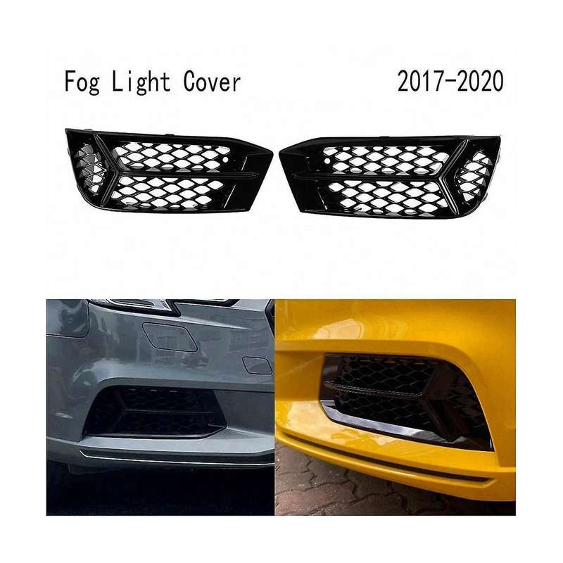Honeycomb Fog Light Grille Barbecue Cover Fog Light Cover Front Mesh Honeycomb Car for A3 2017-2020