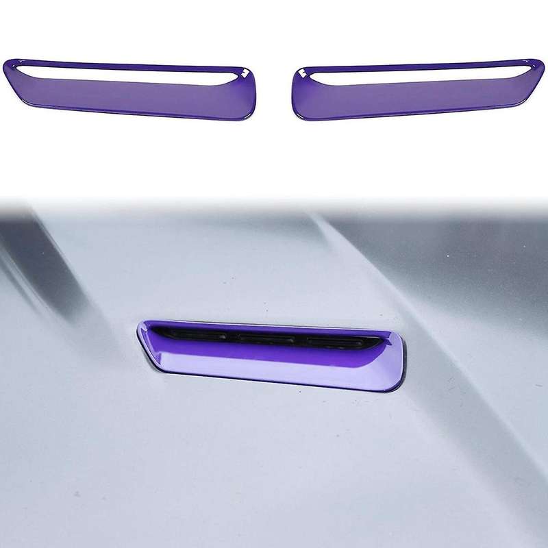 Hood Air Conditioner Air Outlet Trim Exterior Accessories for 2015-2020, ABS Purple