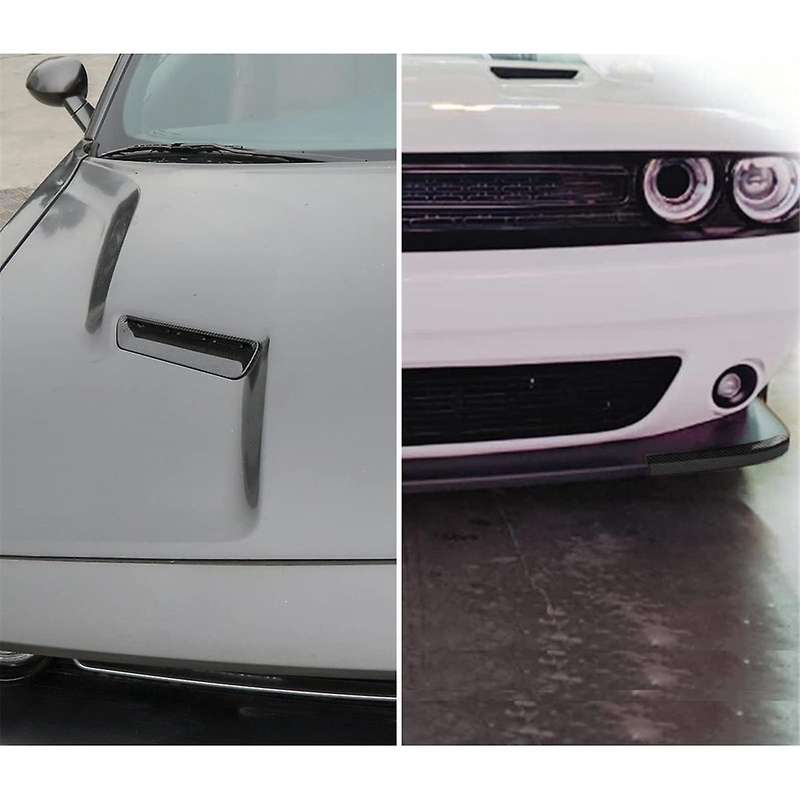Hood Air Outlet Front Bumper Lip Splitter Protector Cover Trim for 2015-2024 Accessories,B