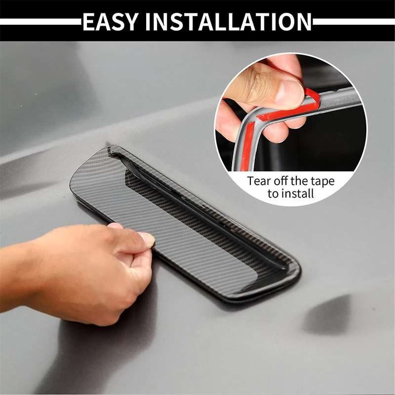 Hood Air Outlet Front Bumper Lip Splitter Protector Cover Trim for 2015-2024 Accessories,B