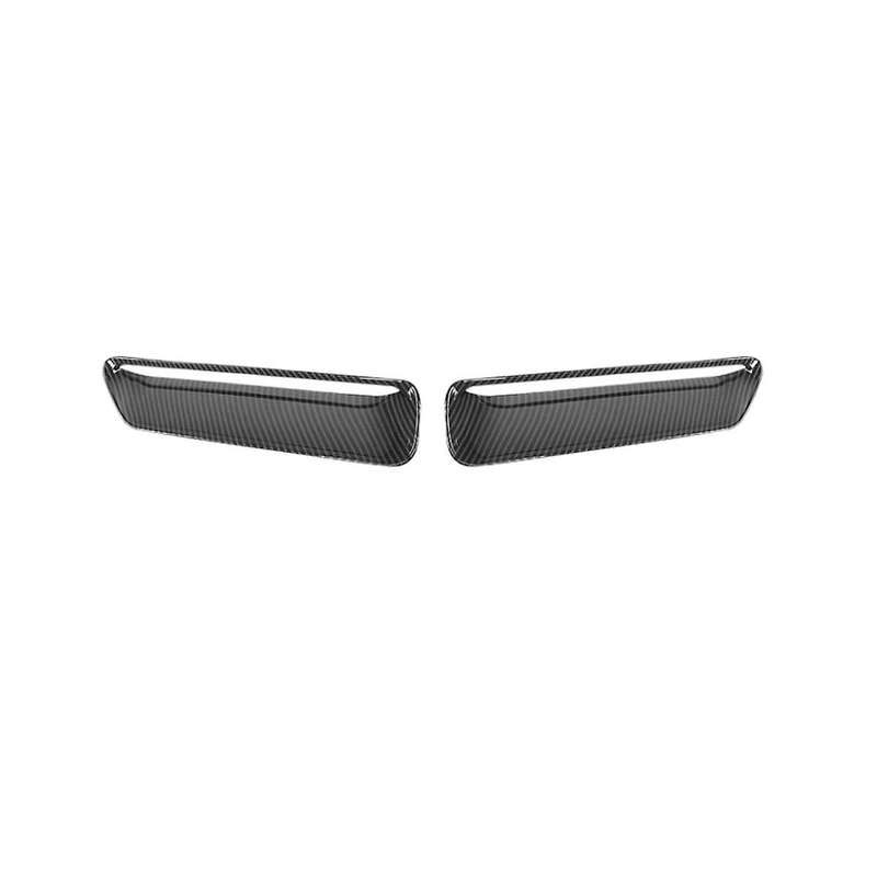 Hood Air Conditioner Air Outlet Trim Exterior Accessories for 2015-2022 Abs 2pcs Carbon Fiber