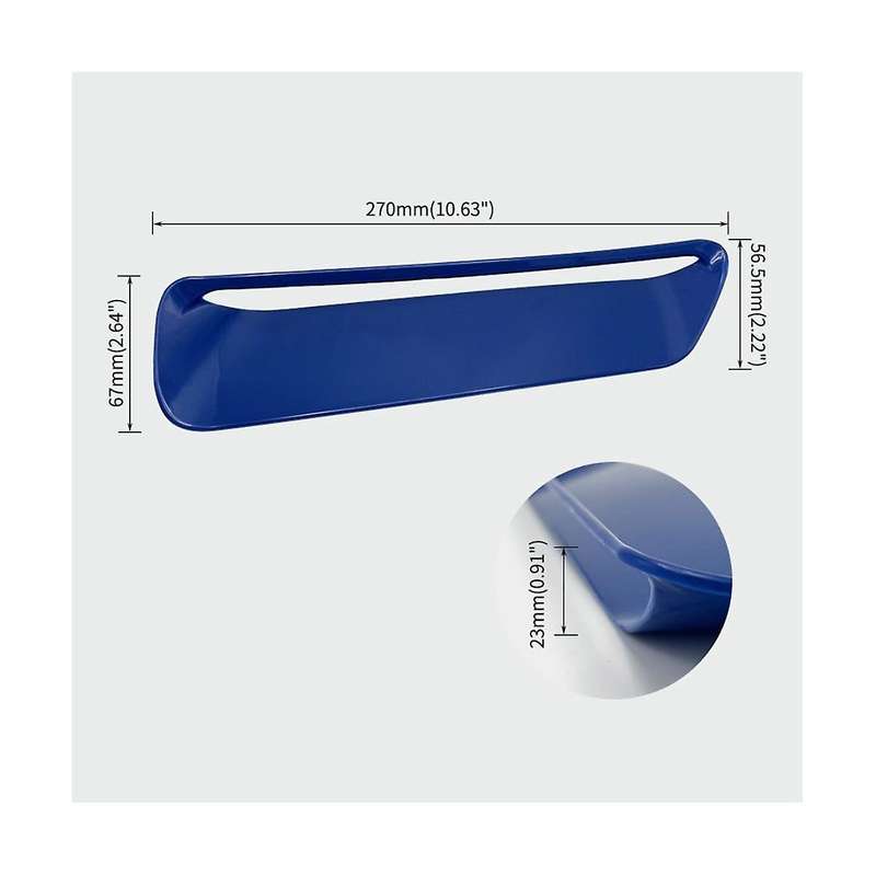 Hood Air Conditioner Air Outlet Trim Exterior Accessories for 2015-2022 Abs 2pcs Blue