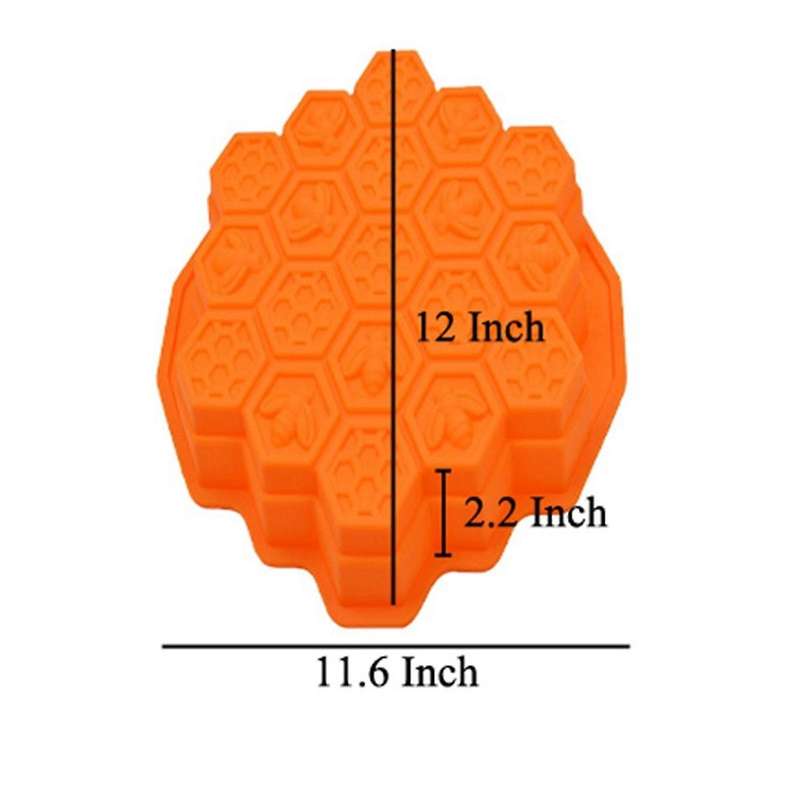Honeycomb Silicone Soap Mold 19-hole Baking Cake Mold Bakeware for Family Or Friends Party (rose Red