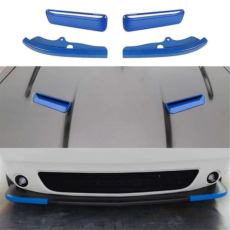 Hood Air Outlet Front Bumper Lip Splitter Protector Cover Trim for 2015-2024 Accessories,A
