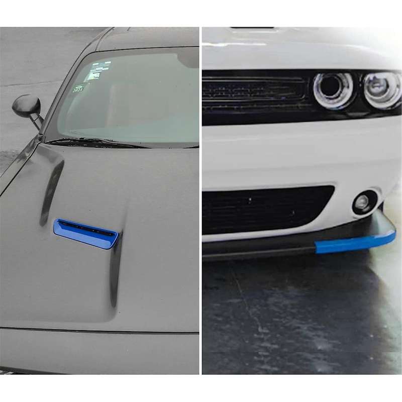 Hood Air Outlet Front Bumper Lip Splitter Protector Cover Trim for 2015-2024 Accessories,A