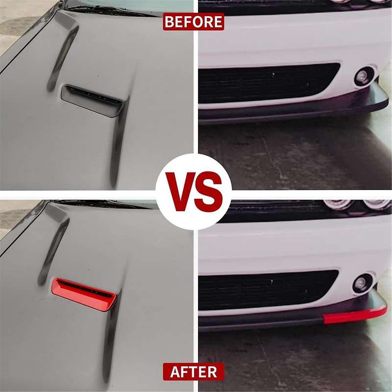 Hood Air Outlet Front Bumper Lip Splitter Protector Cover Trim for 2015-2024 Accessories,C