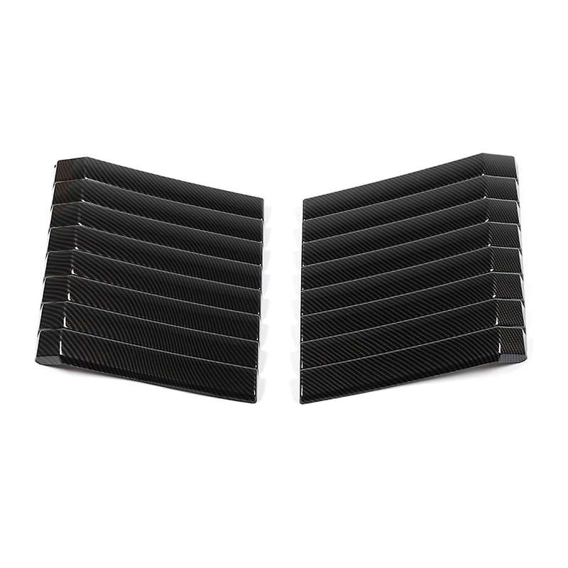 Hood Engine Outlet Cover Trim Bezels ABS for 2009 2010 2011 2012 2013 2014 (Carbon Fiber)