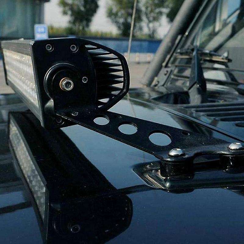 Hood Light Bar Brackets Mount Kit for JK / JKU 2007-2017, Hood Mount Bracket for Straight Light Bar