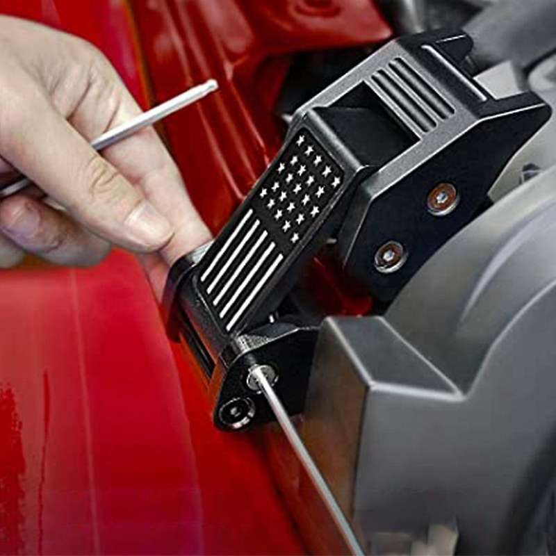 Hood Latches Aluminum Hood Catch, Latch Locking Hood Catch Kit for 2007-2018 JK JKU 2018-2020 JL JLU