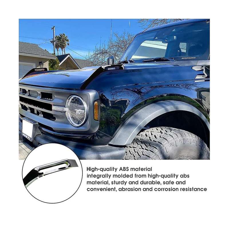 Hood Trail Sights Cover Decoration Cover Stickers Exterior Accessories for 2021-2023, 2 Pack Black