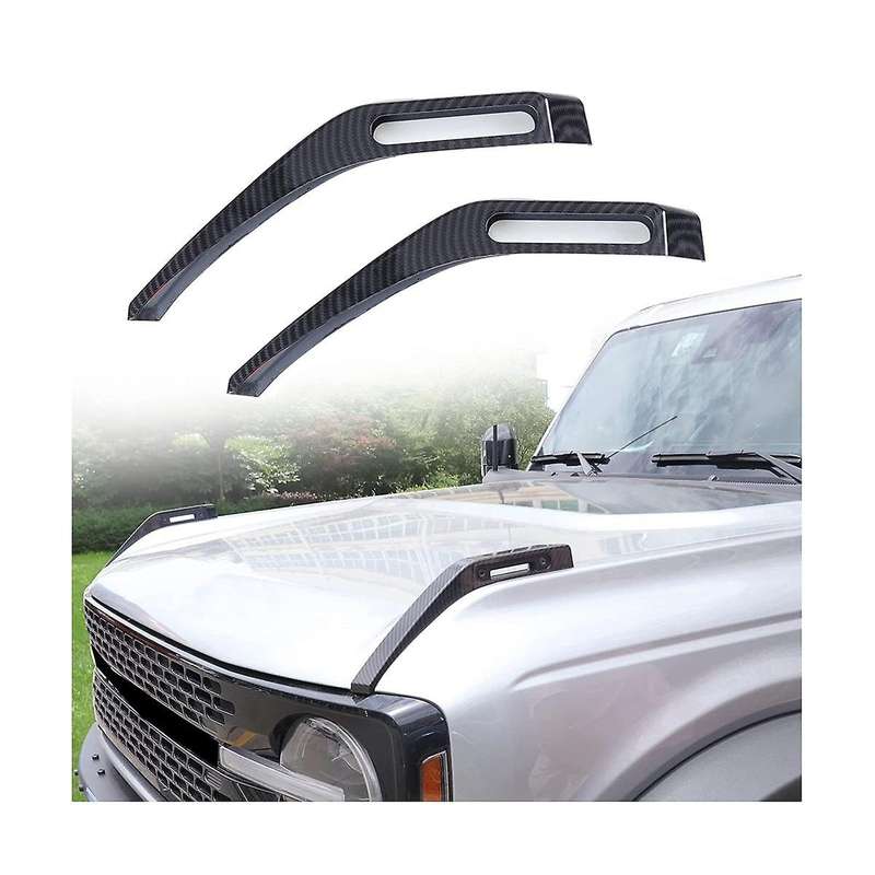 Hood Trail Sights Cover Decoration Cover Stickers Exterior Accessories for 2021-2023, Carbon Fiber