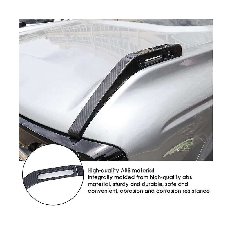 Hood Trail Sights Cover Decoration Cover Stickers Exterior Accessories for 2021-2023, Carbon Fiber