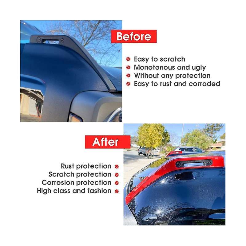 Hood Trail Sights Cover Decoration Cover Stickers Exterior Accessories for 2021-2023, 2 Pack Red
