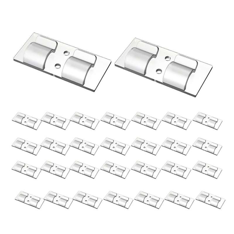Hooks for Outdoor String Lights Clips, 30Pcs Clear Light Clips Heavy Duty Light Hooks for Indoor Out