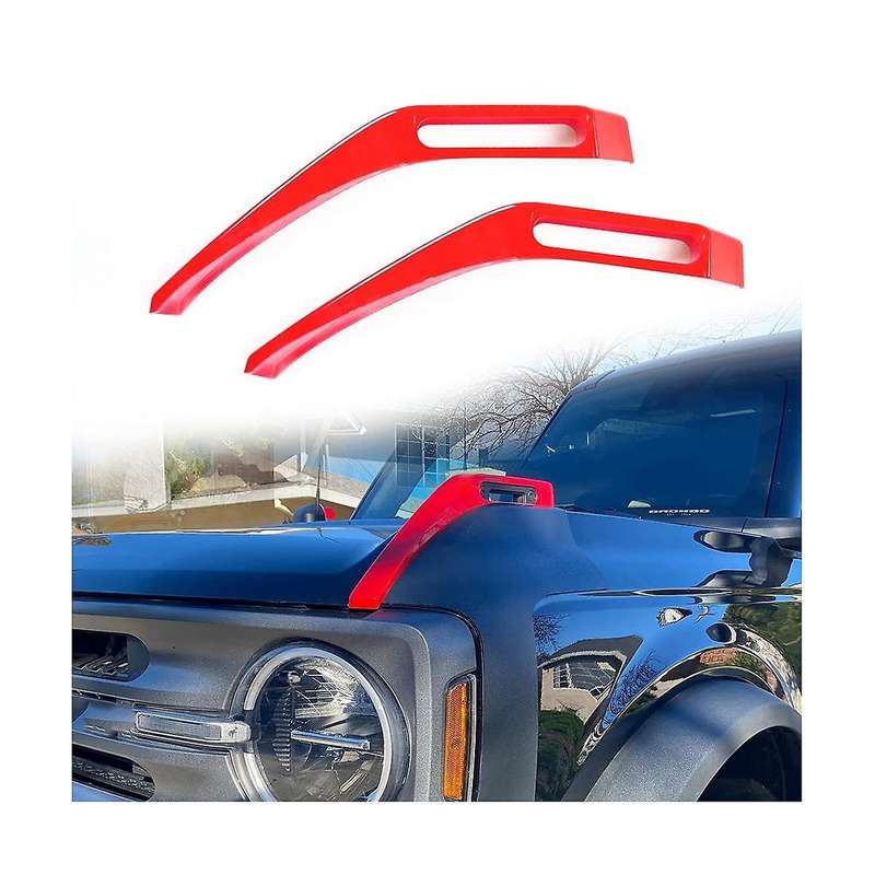 Hood Trail Sights Cover Decoration Cover Stickers Exterior Accessories for 2021-2023, Red