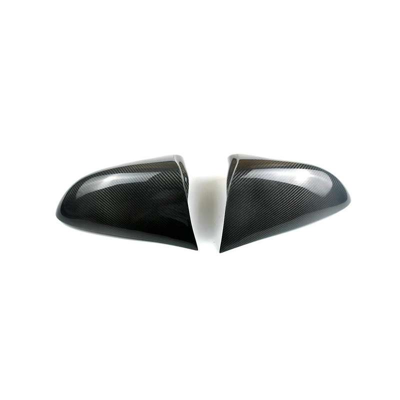 Horn Style Carbon Fiber Glossy Black Wing Rear View Mirror Cover Cap Case Trim for Is Gs Es Rc Righ