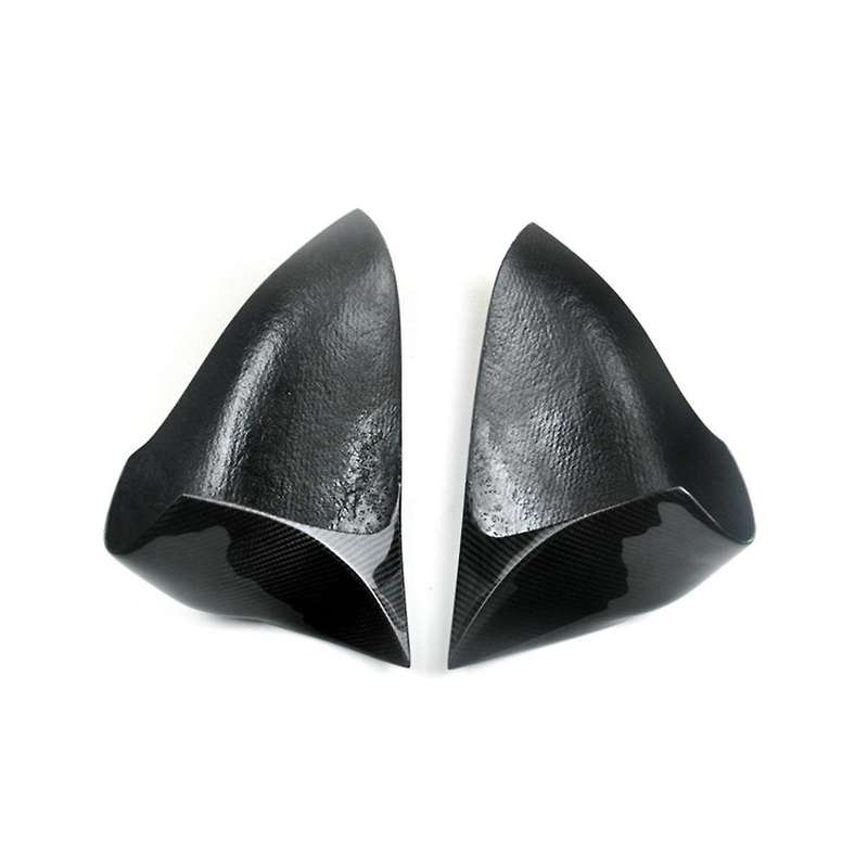 Horn Style Carbon Fiber Glossy Black Wing Rear View Mirror Cover Cap Case Trim for Is Gs Es Rc Righ