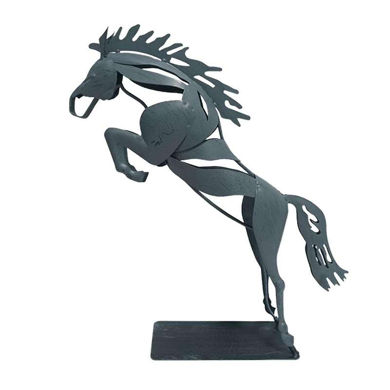 Horse Sculpture Ornaments Handmade Life-Like Horse Standing Statue Desk Decorations