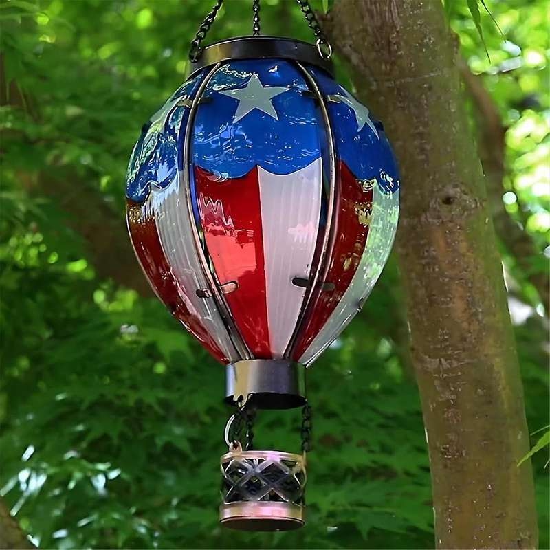 Hot Air Balloon Solar Lantern Outdoor Solar Lanterns Waterproof for Garden Patio Porch Tree Yard Dec