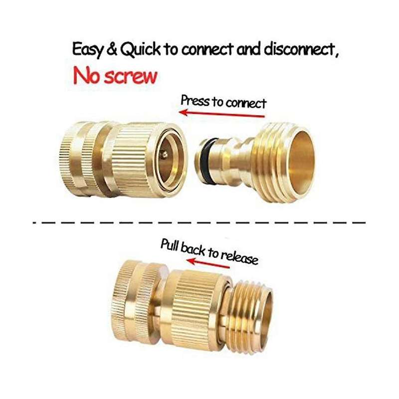 Hose Quick Connector Water Hose Qucik Connect Garden Hose Connectors Brass Hose Connectors Water Qu