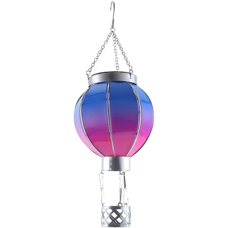 Hot Air Balloon Solar Lantern with Flickering Flame Light, Outdoor Solar Hanging Lights Waterproof f