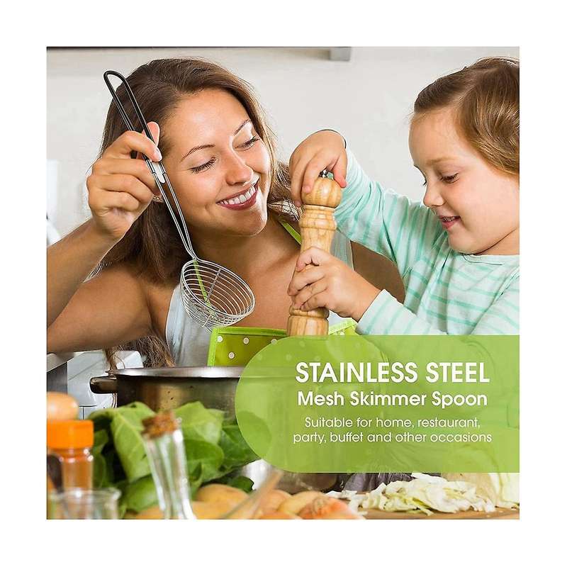 Hot Pot Strainer Scoops, Stainless Steel Hot Pot Strainer Spoons Mini Mesh Skimmer Spoon Strainer L