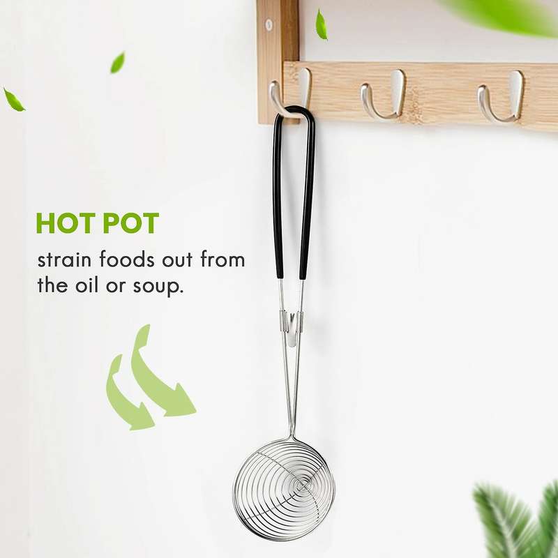 Hot Pot Strainer Scoops Stainless Steel Hot Pot Strainer Spoons Mesh Skimmer Spoon Asian Strainer L