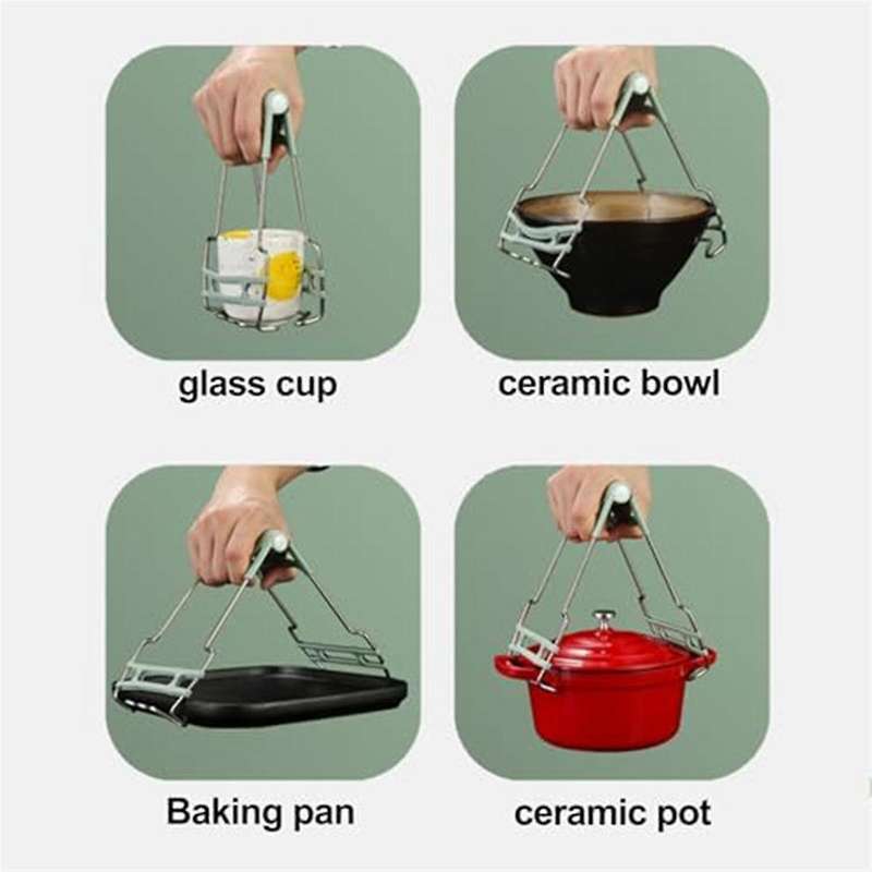 Hot Plate Gripper,kitchen Anti-scald Clip,kitchen Tongs,hot Plate Tongs for Moving Hot Plate with Fo