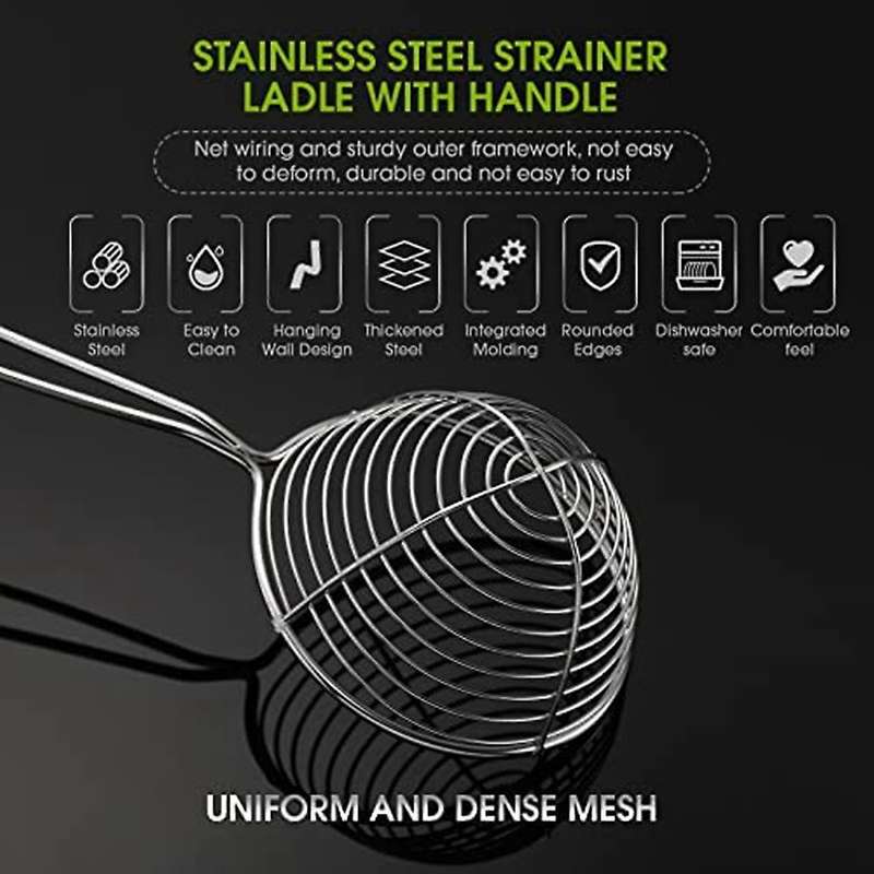Hot Pot Strainer Spoon Stainless Steel Hot Pot Strainer Spoon Mesh Separator Spoon with Handle Suita