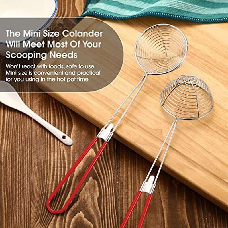 Hot Pot Strainer Spoon Stainless Steel Hot Pot Strainer Spoon Mesh Separator Spoon with Handle Suita