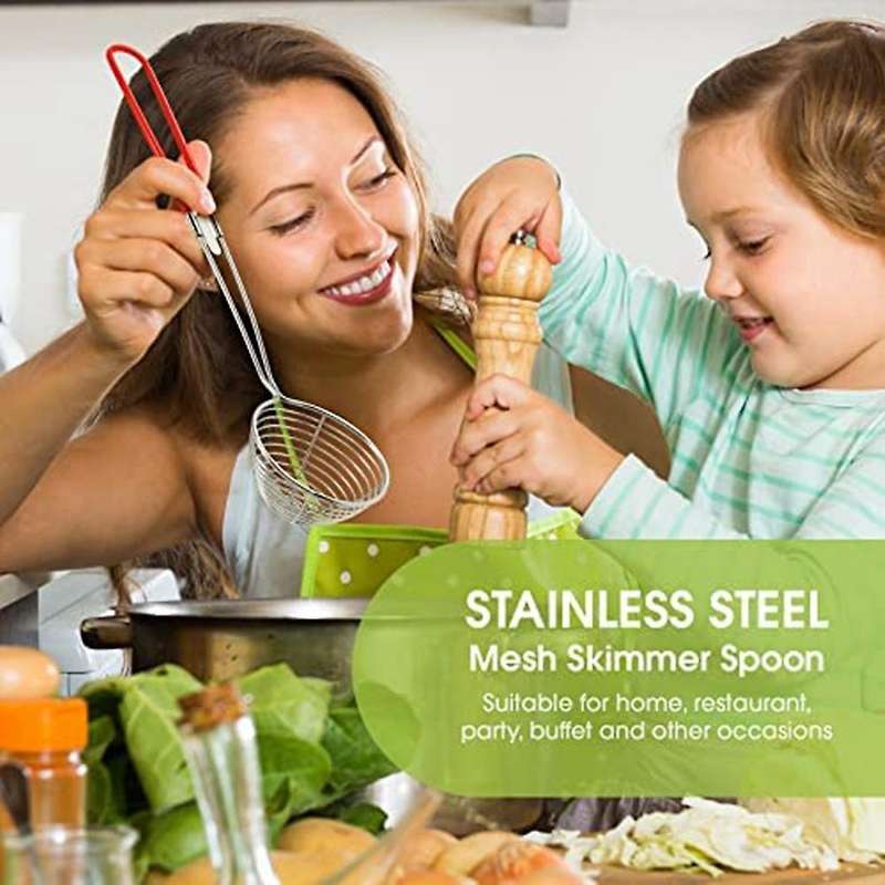 Hot Pot Strainer Spoon Stainless Steel Hot Pot Strainer Spoon Mesh Separator Spoon with Handle Suita