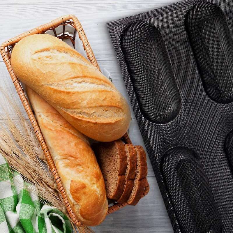 Hot Dog Non Stick Bread Loaf Pan Silicone Bread Baking Mold 12 Loaf for Making Bread