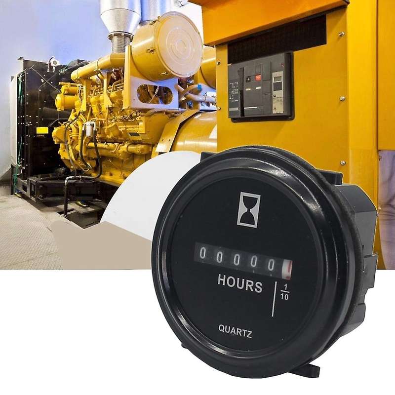 Hour Meter Counter Timer for Marine Boat Car Tractor Engine Hourmeter Round Waterproof Gauge 6-80V