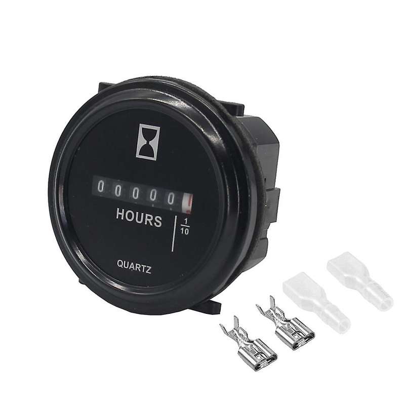 Hour Meter Counter Timer for Marine Boat Car Tractor Engine Hourmeter Round Waterproof Gauge 6-80V