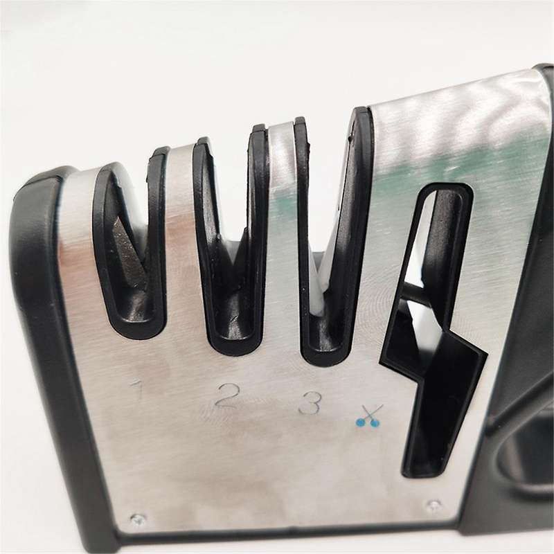Household 4-in-1 Knife Sharpener Diamond Coated Quick Knife Sharpening Tool Scissors Grinding Stone