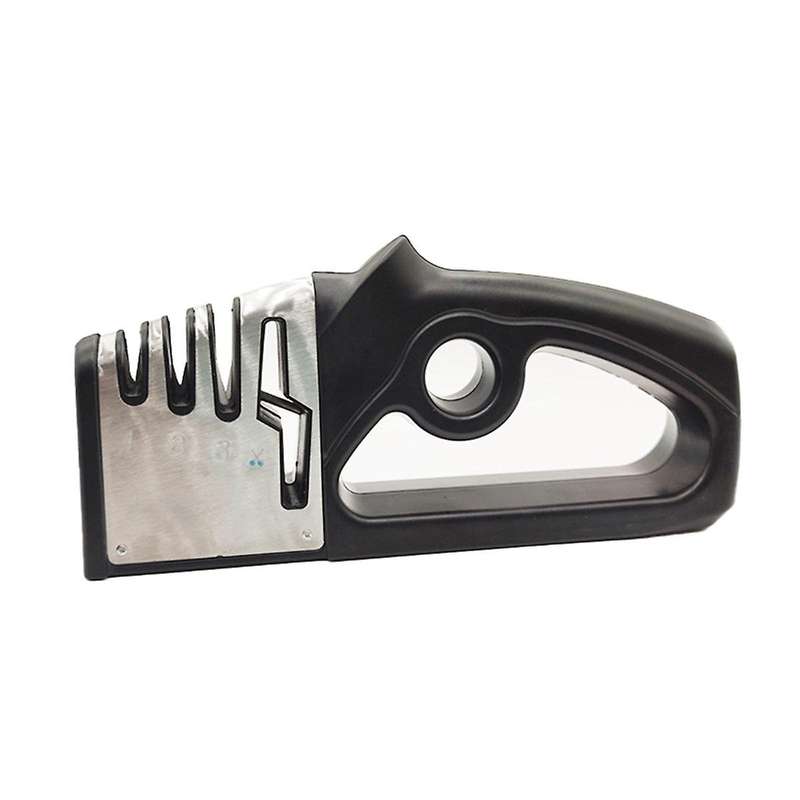 Household 4-in-1 Knife Sharpener Diamond Coated Quick Knife Sharpening Tool Scissors Grinding Stone