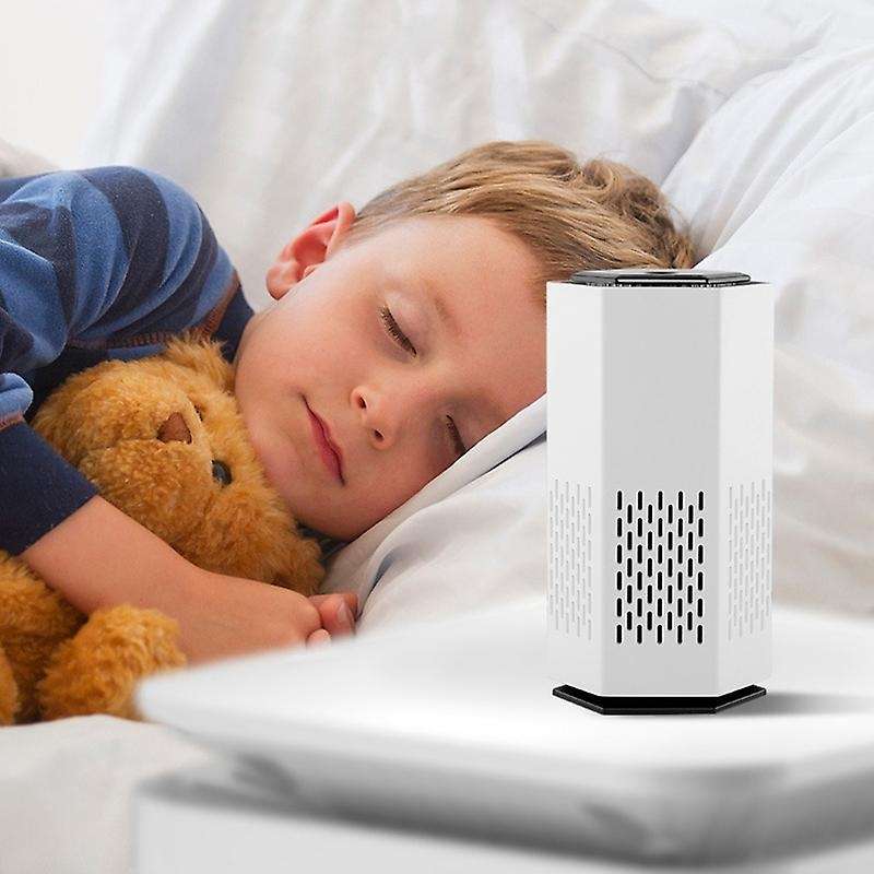Household Air Purifier with High Efficiency Filter Automatic Mode Sleep Mode Car Purifier(White)