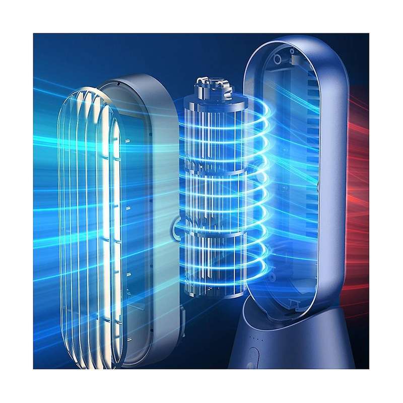 Household Desktop Turbo Bladeless Electric Fan Usb Rechargeable Silent Mini Portable Air Cooling Fa