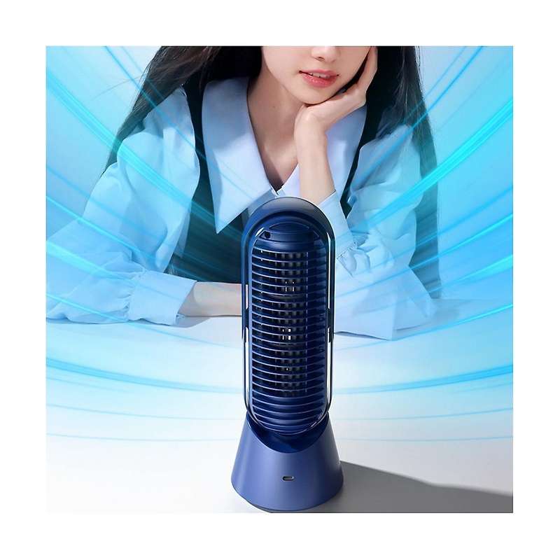 Household Desktop Turbo Bladeless Electric Fan Usb Rechargeable Silent Mini Portable Air Cooling Fa